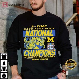 Michigan Wolverines National Champions 1989 2026 Basketball T Shirt (4)