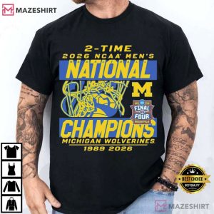 Michigan Wolverines National Champions 1989 2026 Basketball T Shirt (1)
