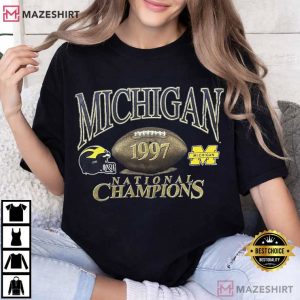 Michigan Wolverines Vintage 1997 National Champions USA T Shirt (4)