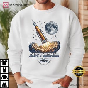 Nasa Artemis II 2026 Rocket Launch Moon Mission T Shirt (4)
