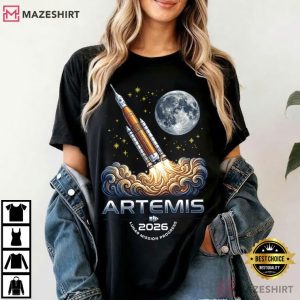 Nasa Artemis II 2026 Rocket Launch Moon Mission T Shirt (1)