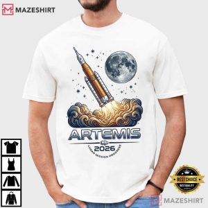 Nasa Artemis II 2026 Rocket Launch Moon Mission T-Shirt