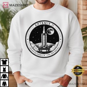 Artemis II Moon Mission NASA Space Exploration Astronomy T Shirt (1)