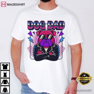 Dog Dad Retro Groovy Dog Lover Gift T Shirt (4)