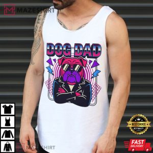 Dog Dad Retro Groovy Dog Lover Gift T Shirt (1)