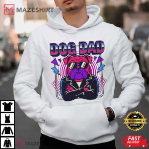Dog Dad Retro Groovy Dog Lover Gift T Shirt (2)