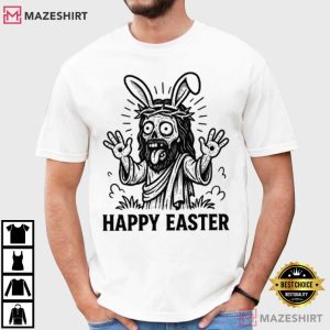 Jesus Bunny Ears Happy Easter T Shirt (4)