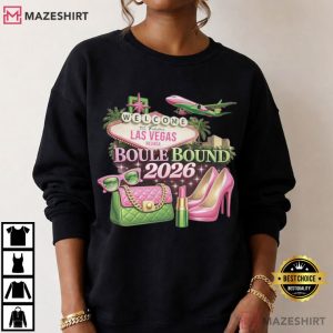 Boule Bound 2026 Las Vegas Conference Pink Green Travel T Shirt (3)