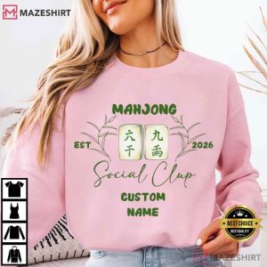 Mahjong Social Club Mahj Lover Custom Name T Shirt (4)