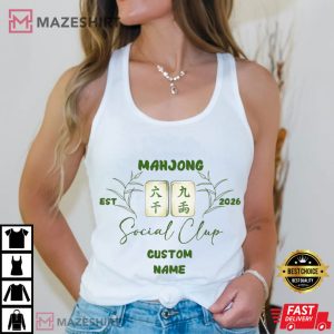 Mahjong Social Club Mahj Lover Custom Name T Shirt (2)