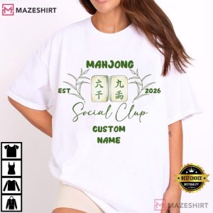 Mahjong Social Club Mahj Lover Custom Name T Shirt (3)