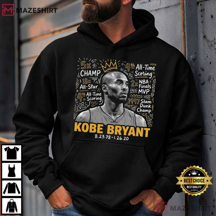 Kobe Bryant NBA Success Basketball Sports T-Shirt Kobe Bryant NBA Success Basketball Sports T-Shirt