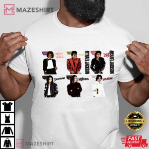 Michael Jackson Legendary Albums 90s Pop Music T Shirt (1)