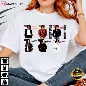 Michael Jackson Legendary Albums 90s Pop Music T Shirt (2)