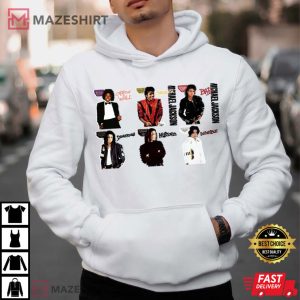 Michael Jackson Legendary Albums 90s Pop Music T Shirt (3)