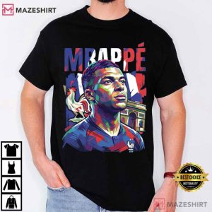 Kylian Mbappe Dynamic Pop Art Football Legend World Cup 2026 T Shirt (1)