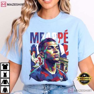 Kylian Mbappe Dynamic Pop Art Football Legend World Cup 2026 T Shirt (2)