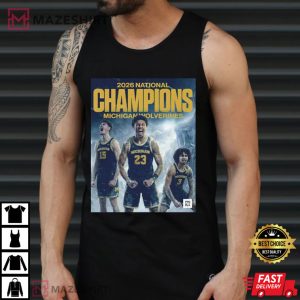 Michigan Wolverines 2026 National Champions Basketball Fan T Shirt (4)