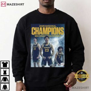 Michigan Wolverines 2026 National Champions Basketball Fan T Shirt (1)