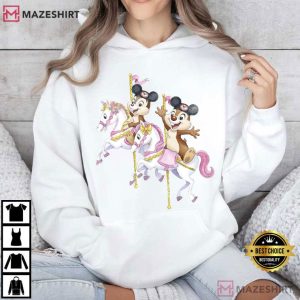 Chip And Dale Carousel Funny Disney T Shirt (2)