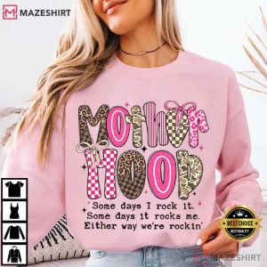 Motherhood Retro Leopard Print Mom Life T Shirt (4)