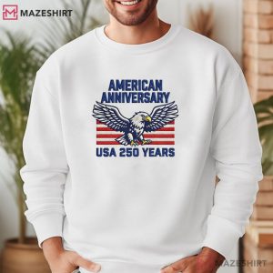 Patriotic 4th Of July 250th USA Anniversary Eagle Embroidered Sweatshirt (3)
