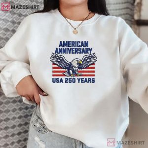 Patriotic 4th Of July 250th USA Anniversary Eagle Embroidered Sweatshirt (1)