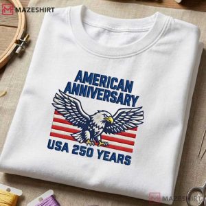 Patriotic 4th Of July 250th USA Anniversary Eagle Embroidered Sweatshirt (2)