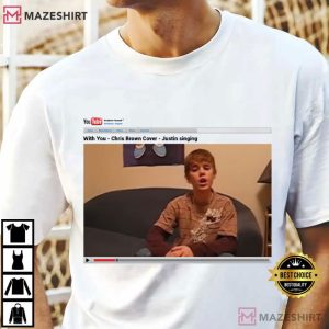 Justin Singing Cover Bieberchella JB Heart Fan T Shirt (1)