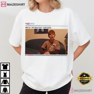 Justin Singing Cover Bieberchella JB Heart Fan T Shirt (3)