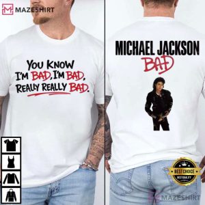 Michael Jackson King Of Pop Bad Lyric Fan Merch T Shirt (2)