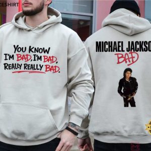 Michael Jackson King Of Pop Bad Lyric Fan Merch T Shirt (3)