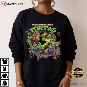 Puro Pinche Juicy Tortas Funny Mexican Themed T Shirt (1)