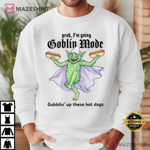 Goblin Mode Funny Goblin Eating Hot Dogs T Shirt (4)