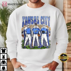 Kansas City Baseball Team Skeleton Vintage 90s T Shirt (1)