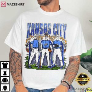 Kansas City Baseball Team Skeleton Vintage 90s T Shirt (2)