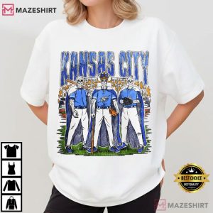 Kansas City Baseball Team Skeleton Vintage 90s T Shirt (3)