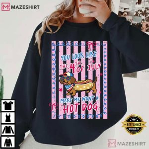 Patriotic Dachshund Hot Dog 4th Of July T Shirt (4)