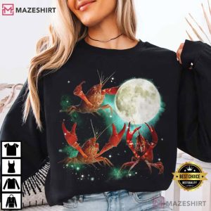 Three Crawfish Howling To The Moon Funny T Shirt (4)