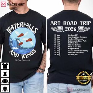 Waterfalls And Wings Art Road Trip 2026 T Shirt (1)