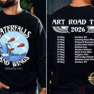 Waterfalls And Wings Art Road Trip 2026 T Shirt (2)