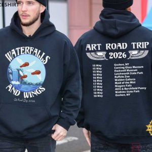 Waterfalls And Wings Art Road Trip 2026 T Shirt (3)