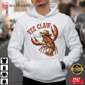 Yee Claw Funny Crawfish Western Cowboy T Shirt (4)
