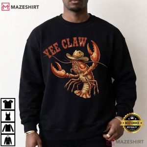 Yee Claw Funny Crawfish Western Cowboy T Shirt (1)