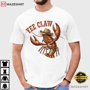 Yee Claw Funny Crawfish Western Cowboy T Shirt (2)