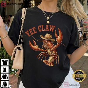 Yee Claw Funny Crawfish Western Cowboy T Shirt (3)