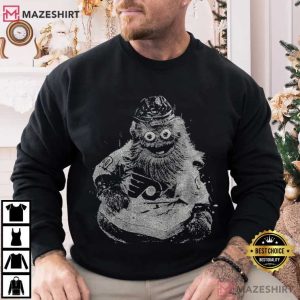 Gritty Bleached Vintage Ice Hockey Mascot T Shirt (1)