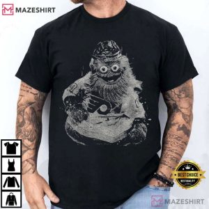 Gritty Bleached Vintage Ice Hockey Mascot T Shirt (3)