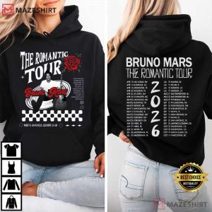 Bruno Mars The Romantic Tour Dates 2026 Fan Gift T Shirt (4)