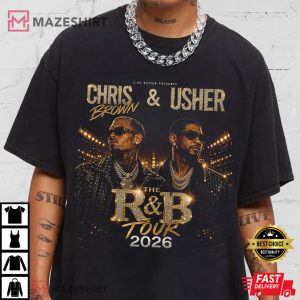 Chris Brown Usher RnB Tour 2026 Graphic Concert T Shirt (1)